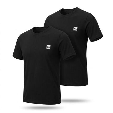 Quiksilver Pack de 2 T Shirts Homme 100% Coton Col Rond ou Col V