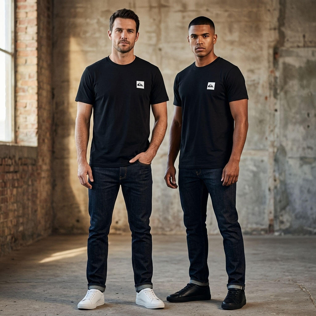 Quiksilver Pack de 2 T-shirts Homem Algodão Gola Redonda ou Decote em V 4/7