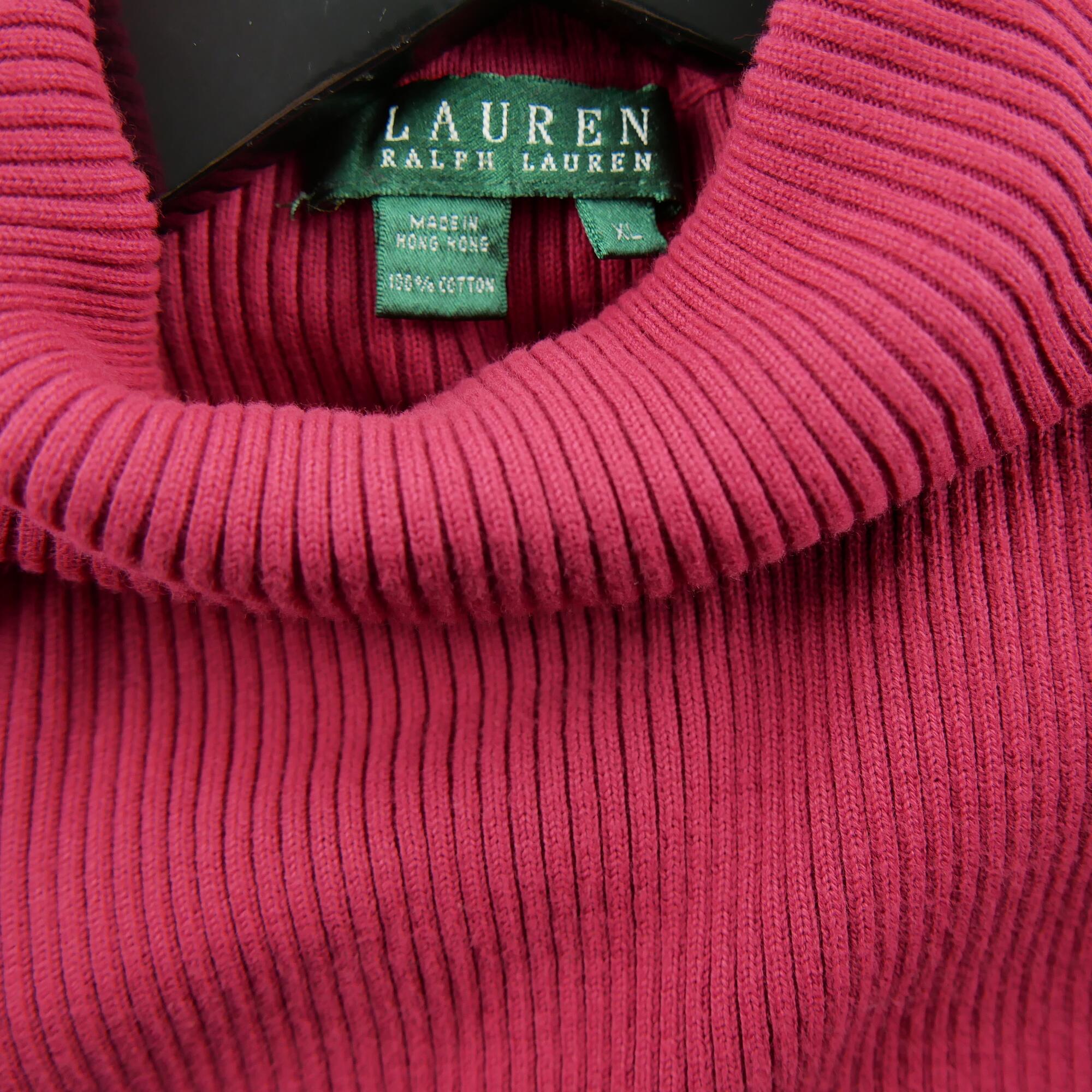 Lauren Ralph Lauren women's turtleneck sweater red 5/5
