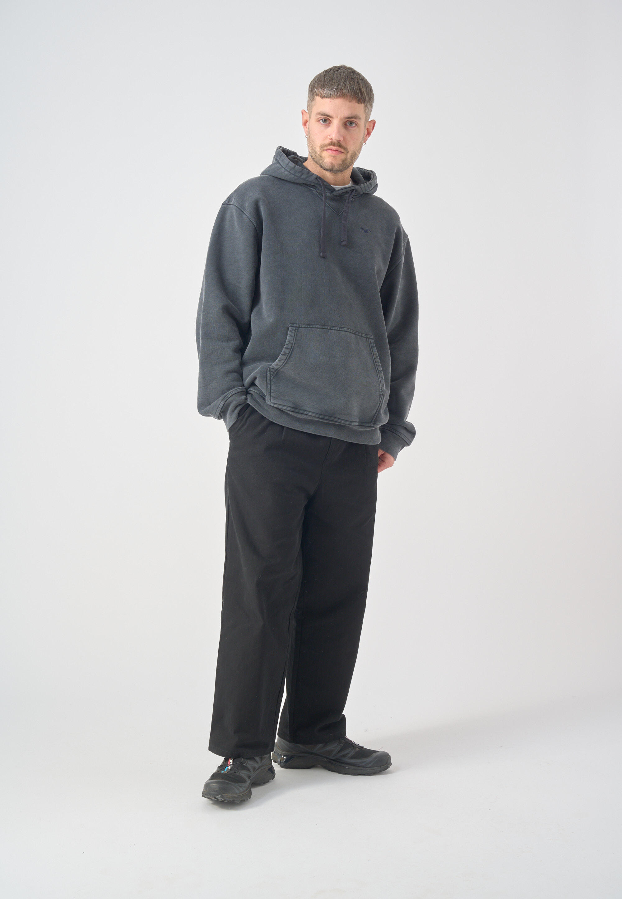 Sweatshirt Boxy Hooded Ligull Washed 5/5