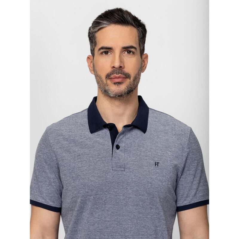 Tricou cu mânecă scurtă, cu guler, pentru bărbați DENIRI