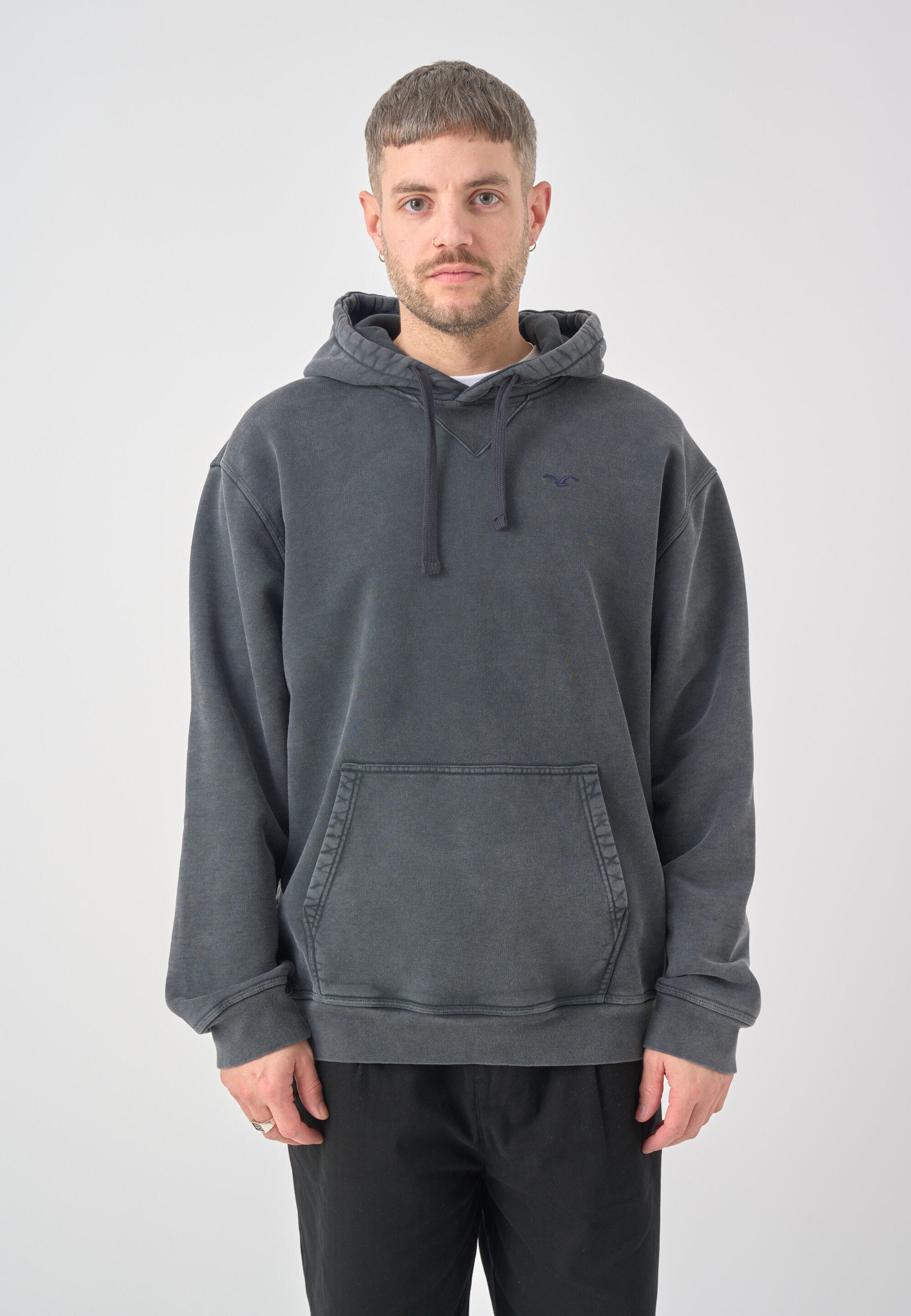 Sweatshirt Boxy Hooded Ligull Washed 4/5