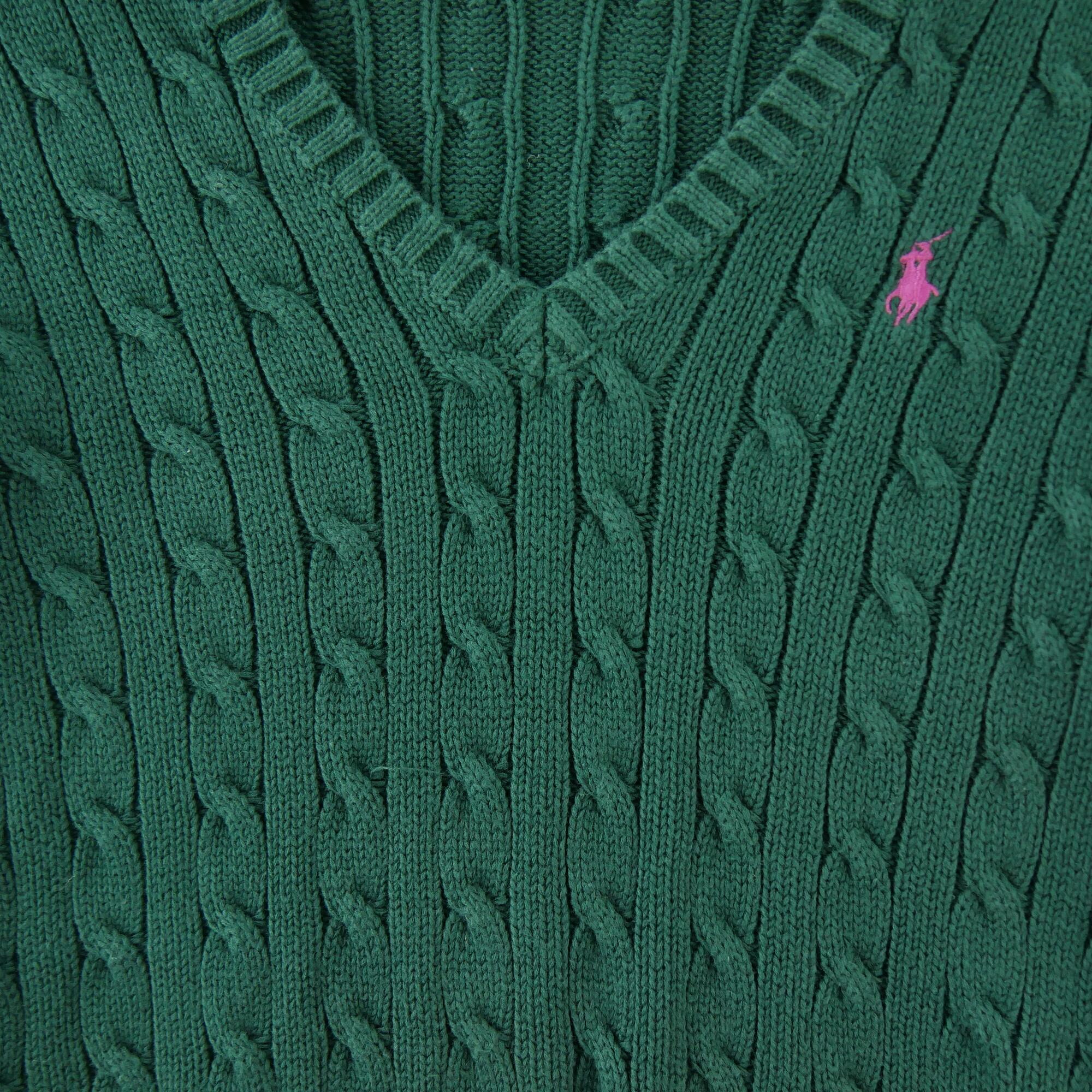 Sweater feminino Polo Ralph Lauren tricô torcido verde 3/6