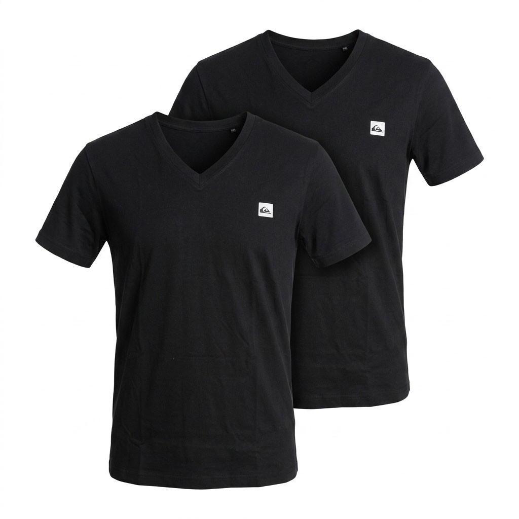 Confezione da 2 T-Shirt Uomo 100% Cotone Girocollo o Scollo a V QUIKSILVER 3/7