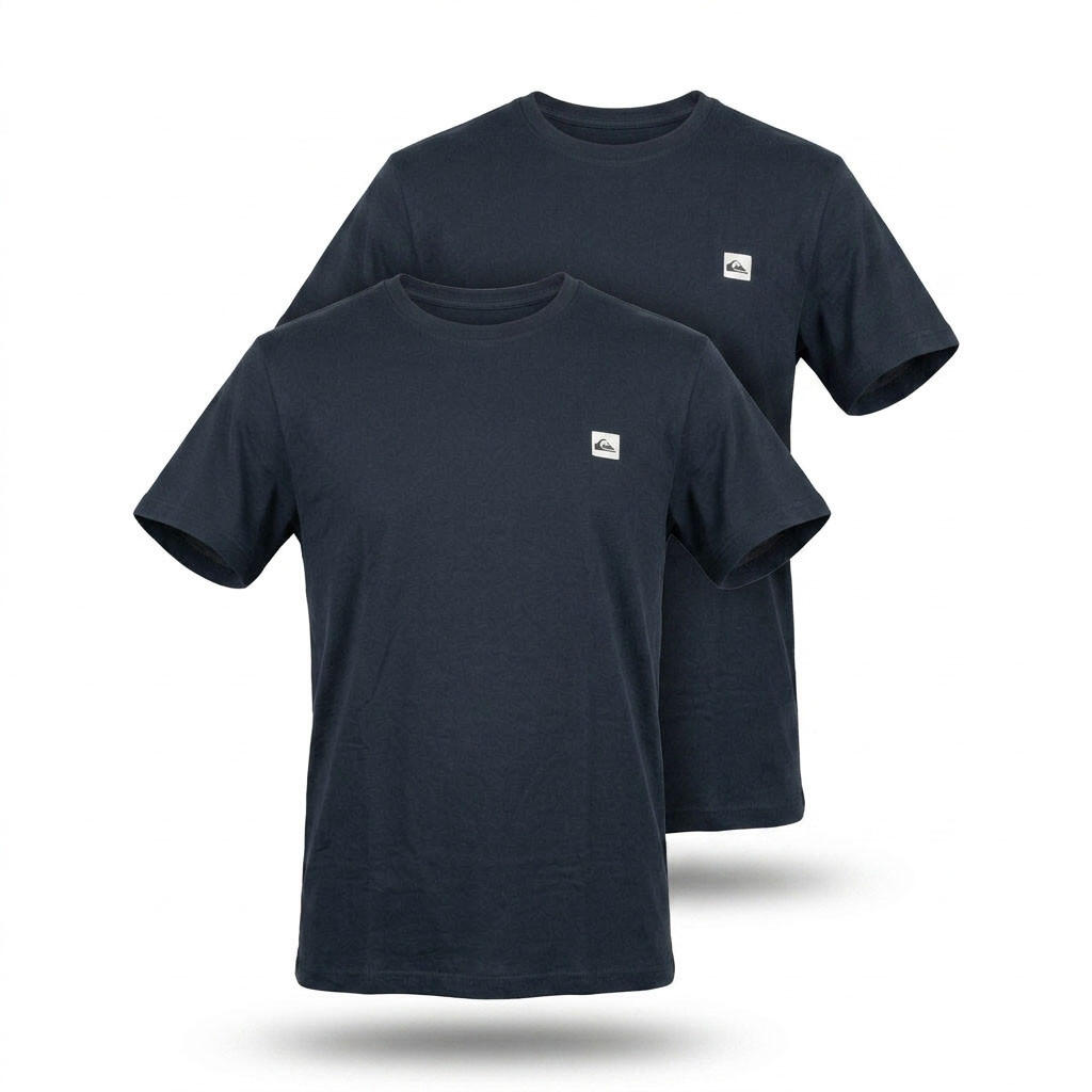 Confezione da 2 T-Shirt Uomo 100% Cotone Girocollo o Scollo a V QUIKSILVER 3/7