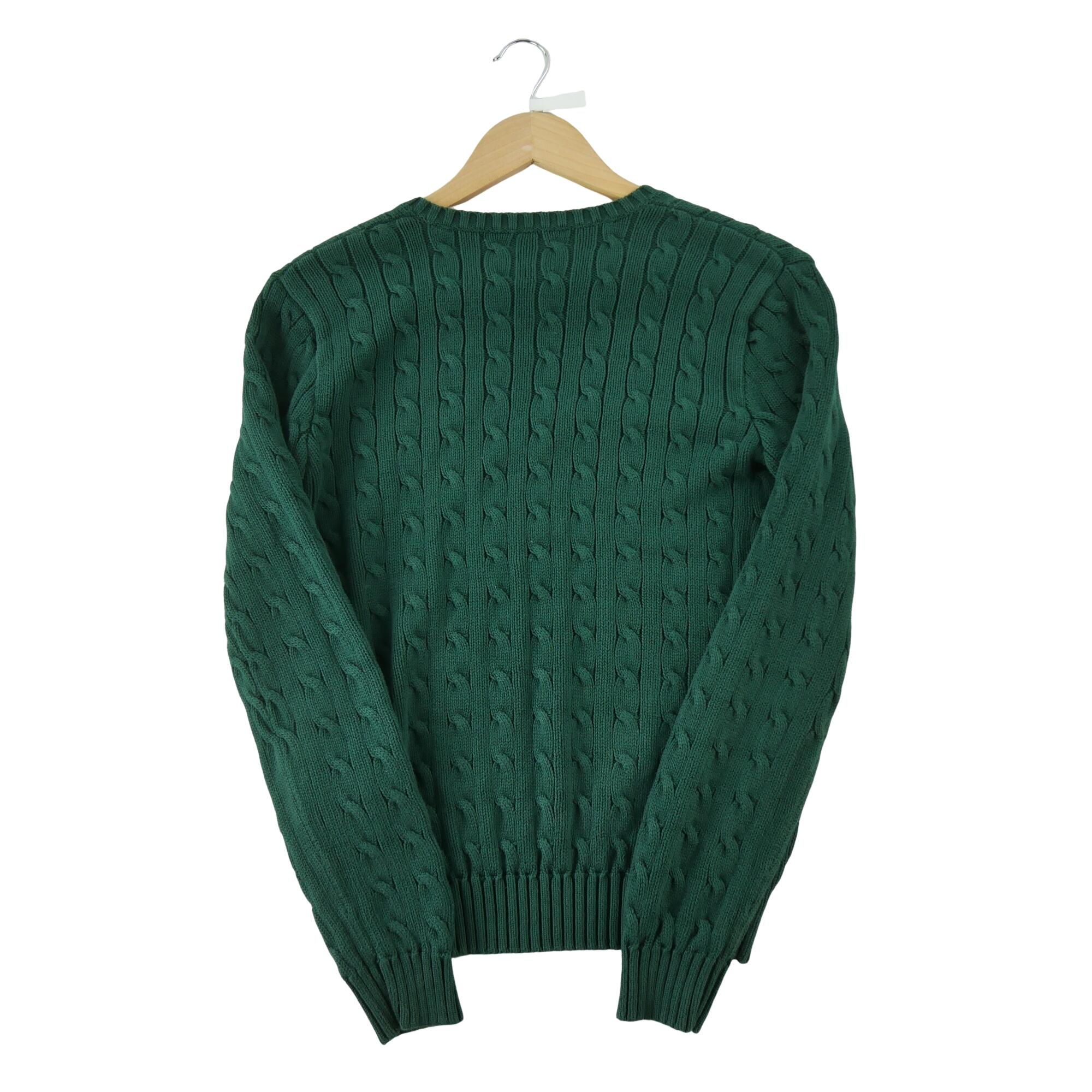 Sweater feminino Polo Ralph Lauren tricô torcido verde 2/6
