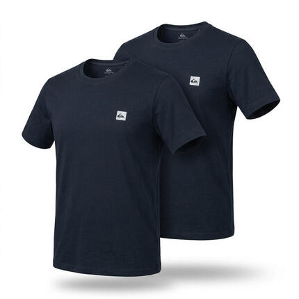 Quiksilver Pack de 2 T Shirts Homme 100% Coton Col Rond ou Col V