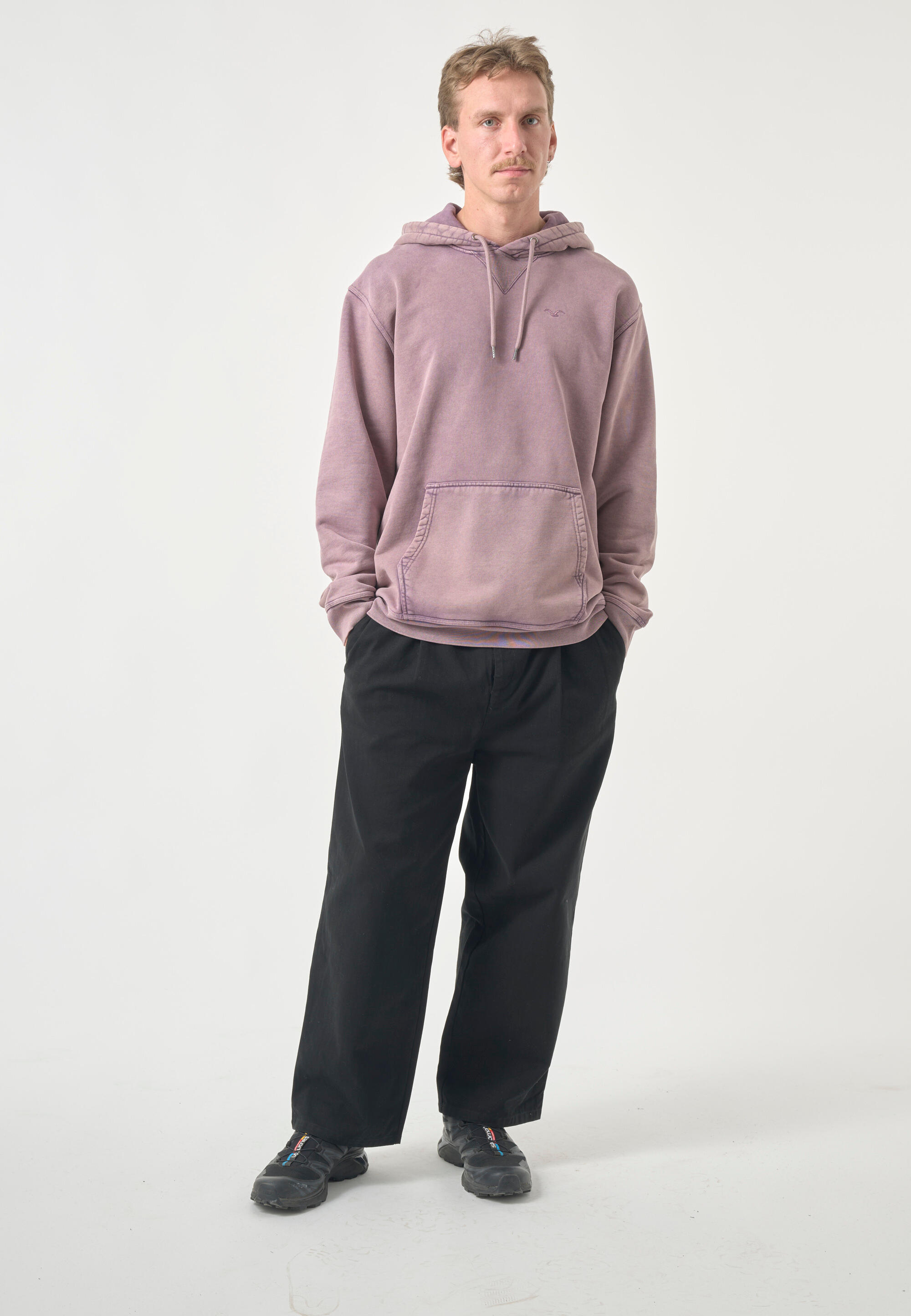 Sweatshirt Boxy Hooded Ligull Washed 4/5