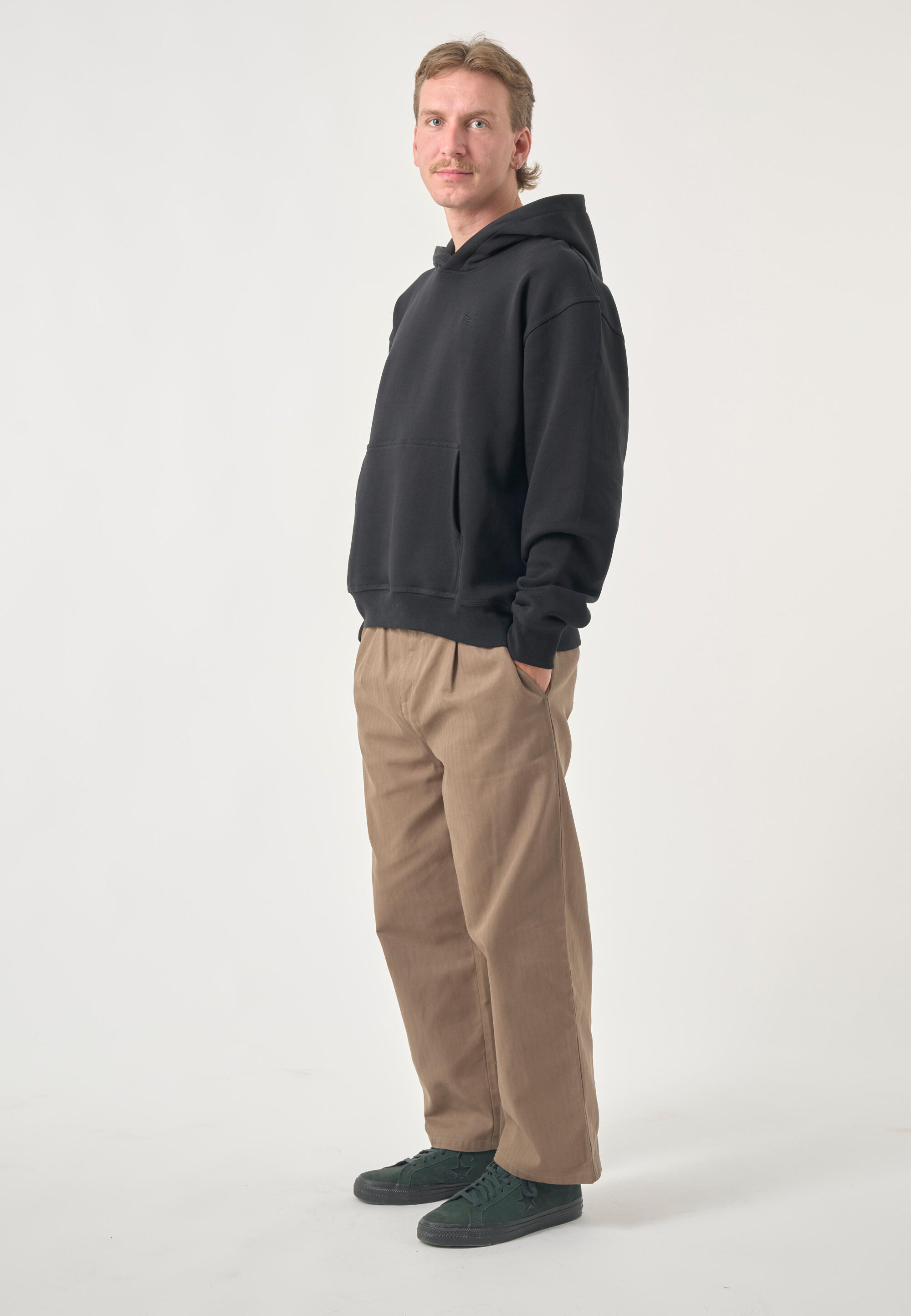 Hoodie Boxy Hooded Ligull Boxy Crop 4/5