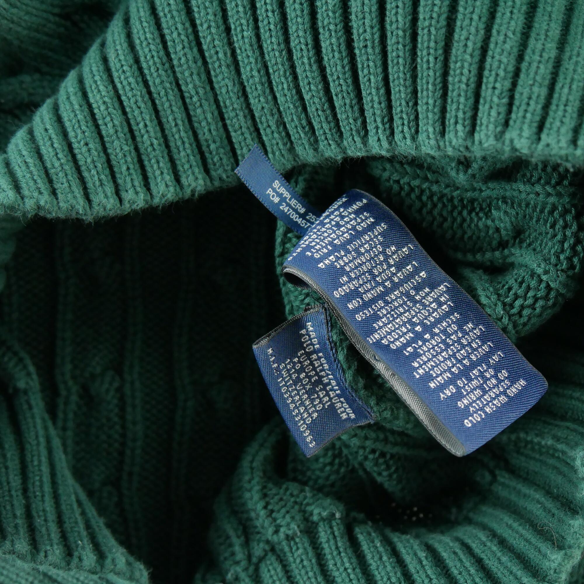 Sweater feminino Polo Ralph Lauren tricô torcido verde 6/6