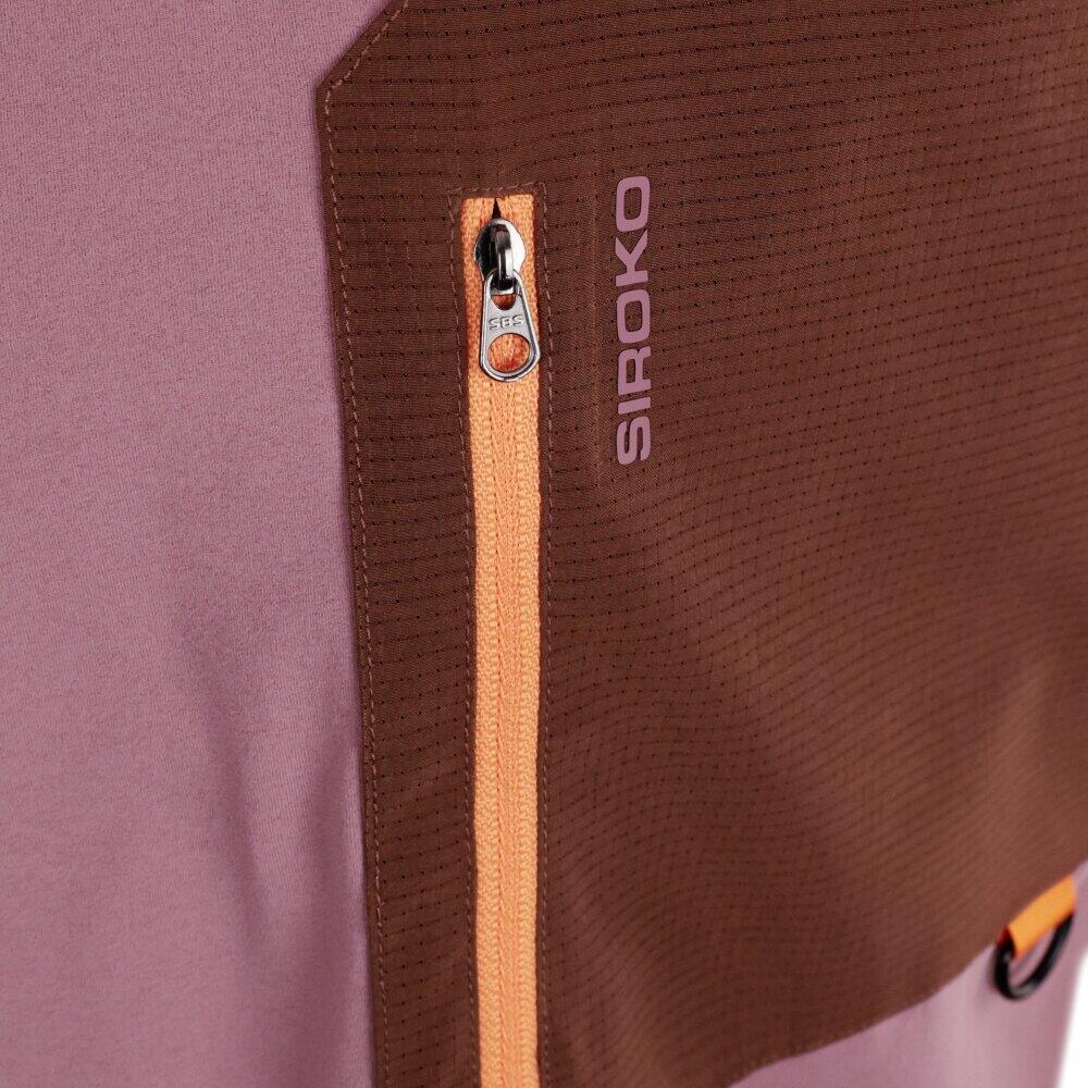 Camiseta manga corta bolsillo montaña hombre Waterton Pink Rosa 4/7