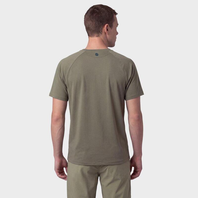 Tricou tehnic de drumeție pentru bărbați Waterton Green Verde