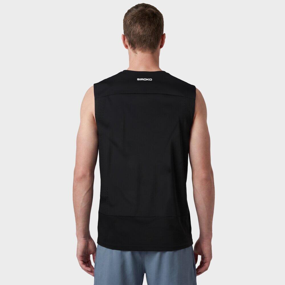 Camiseta sin mangas trail running hombre senderismo Apex Black Negro 6/7