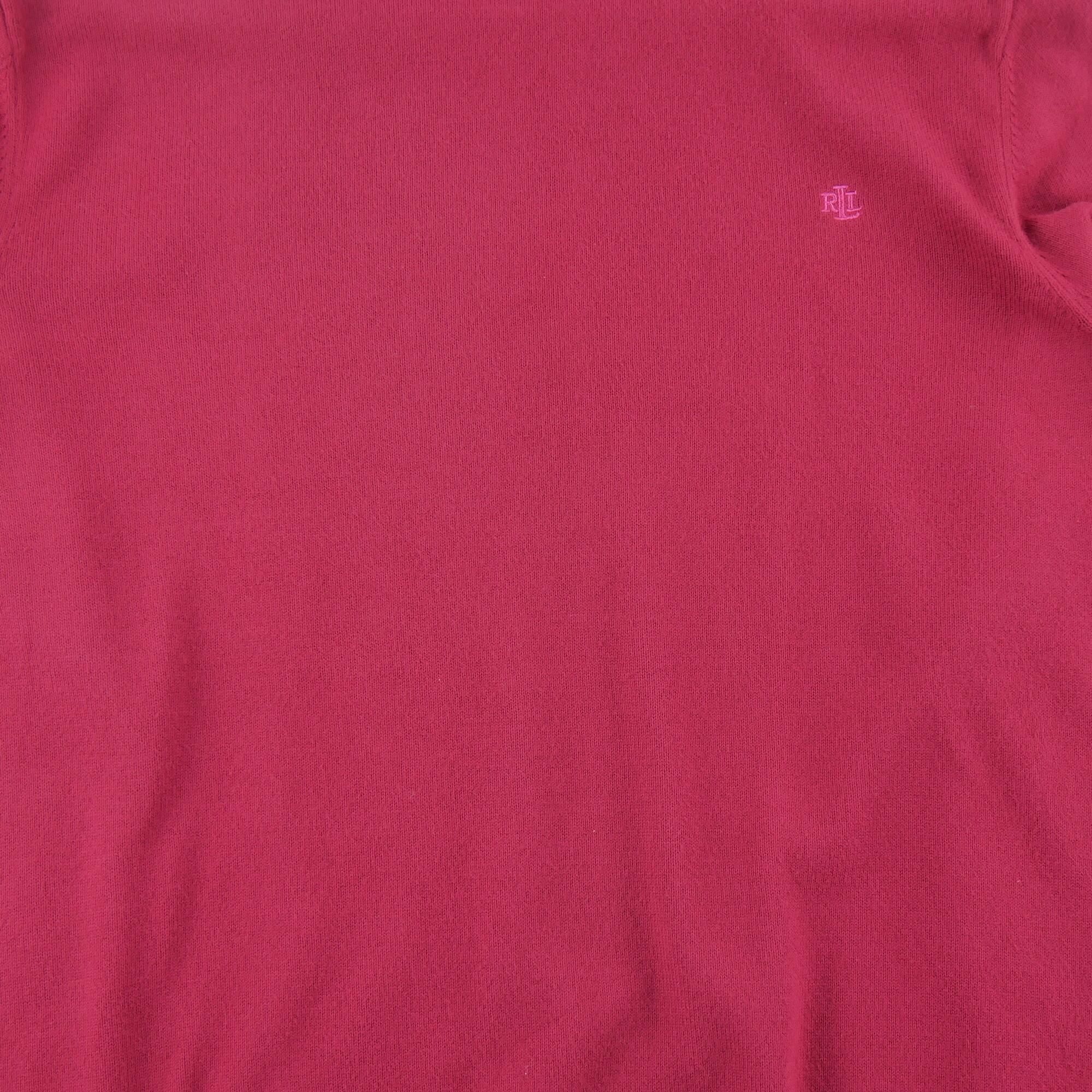 Maglione donna collo alto rosso 3/5