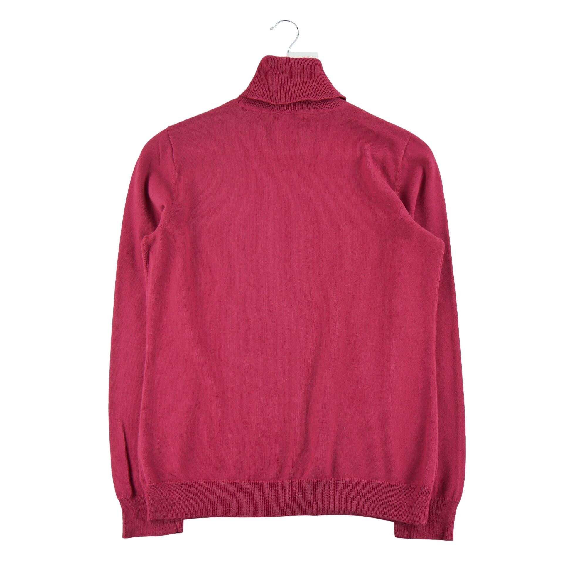 Maglione donna collo alto rosso 2/5