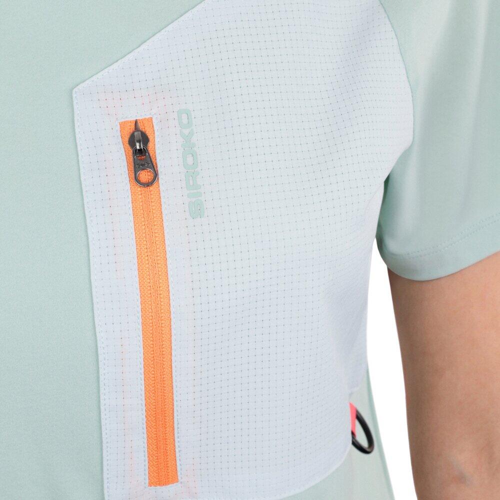 Camiseta manga corta bolsillo montaña mujer Waterton-W Green Verde 5/6