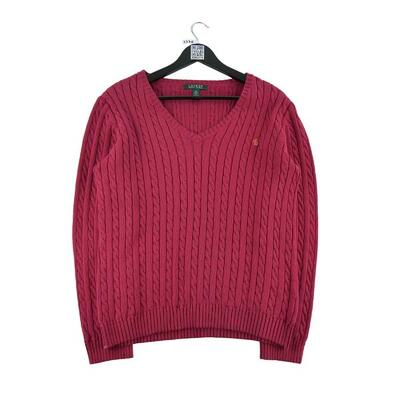 Maglione Donna Lauren Ralph Lauren rosso torsadato