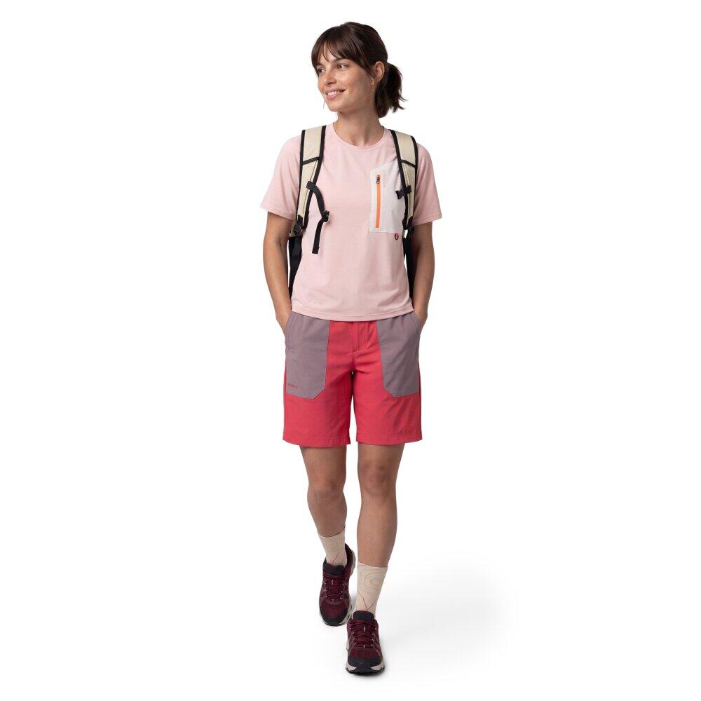 Camiseta manga corta bolsillo montaña mujer Waterton-W Pink Rosa 3/6