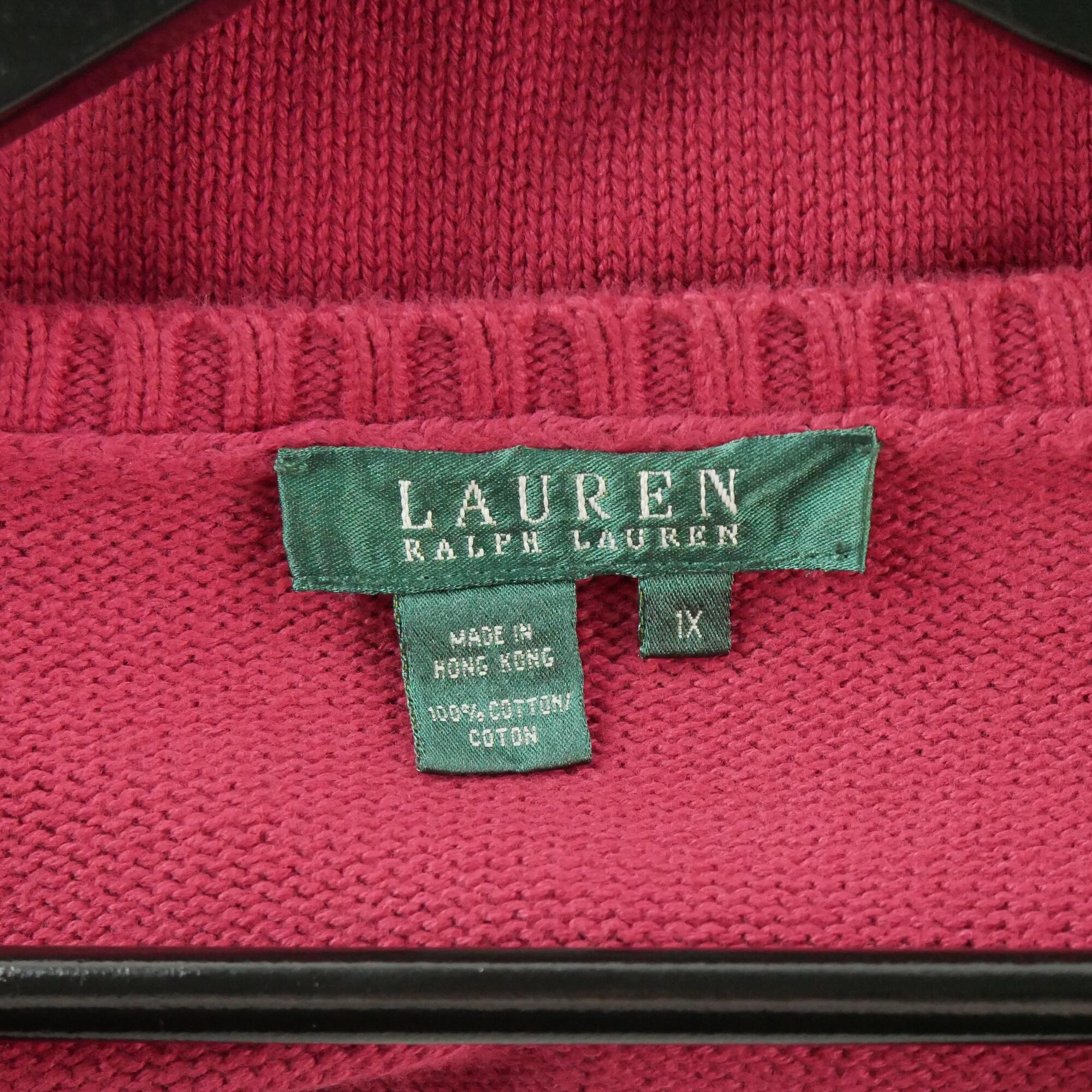 Lauren Ralph Lauren Suéter Feminino Burgundy 5/6