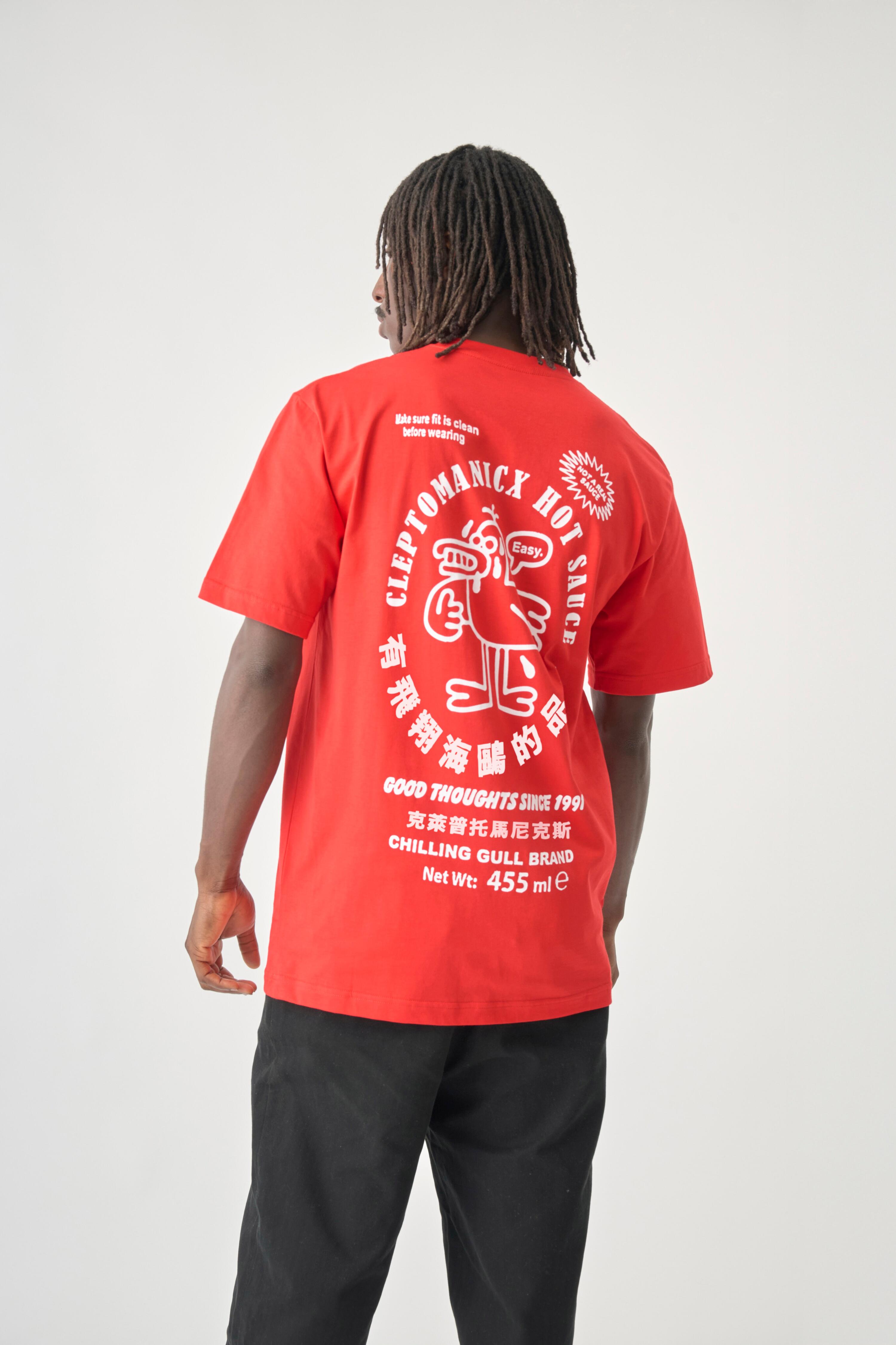 T-Shirt mit großem Rückenprint 3/4