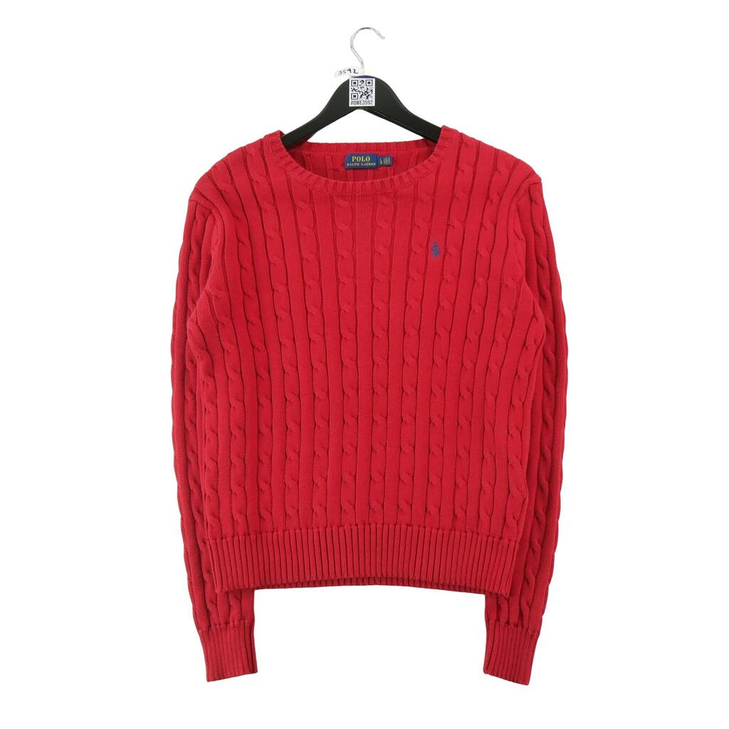 Second life - Polo Ralph Lauren Women's Cable Knit Sweater Red - Excellent