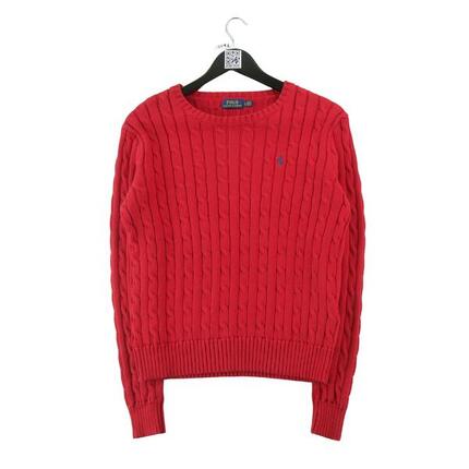 Seconde vie - Pull Femme Cable Knit Torsadée Rouge - Excellent