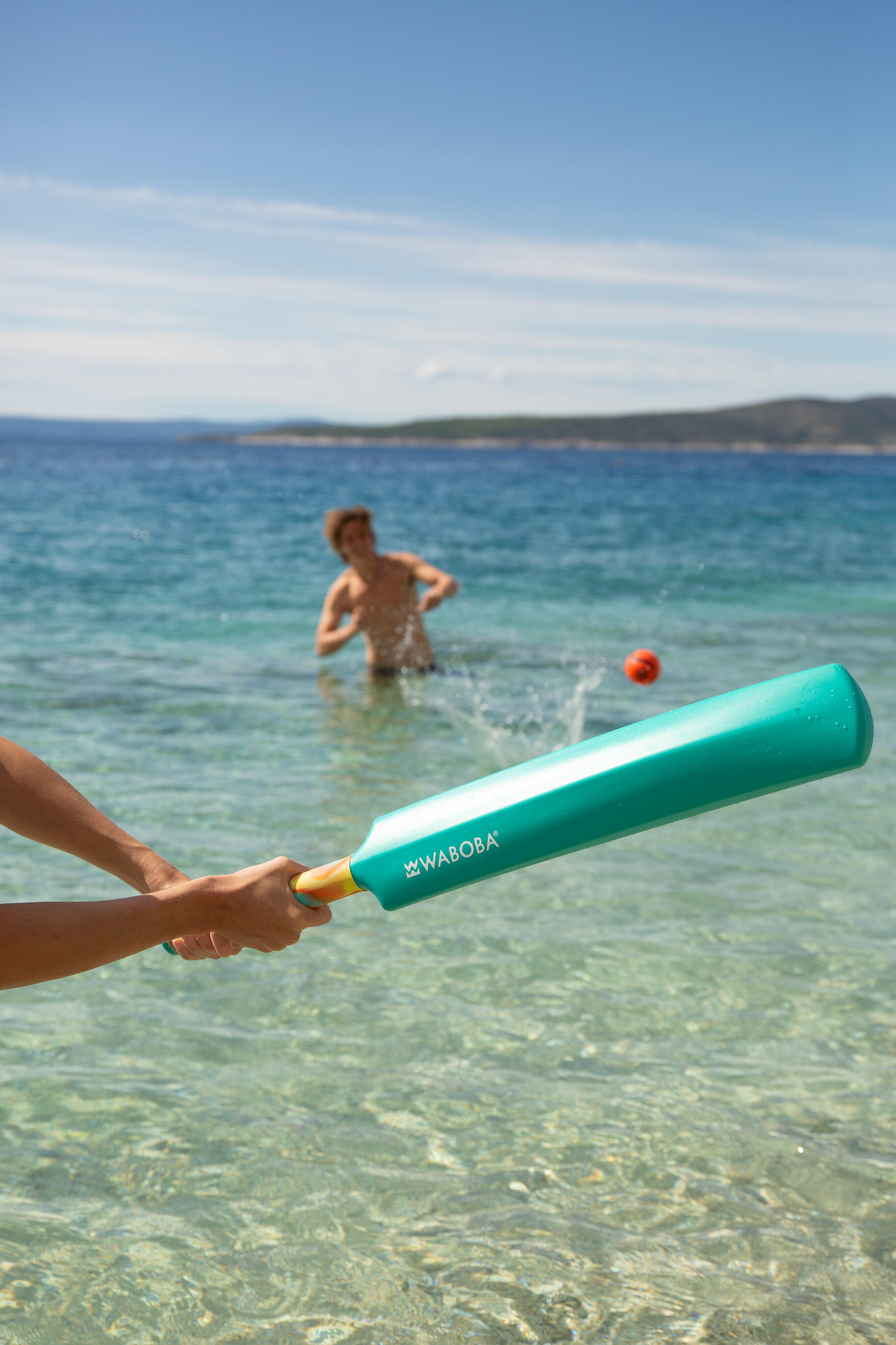Jeu de plage batte cricket eau 91 cm + balle rebondissante Water Cracket 4/5