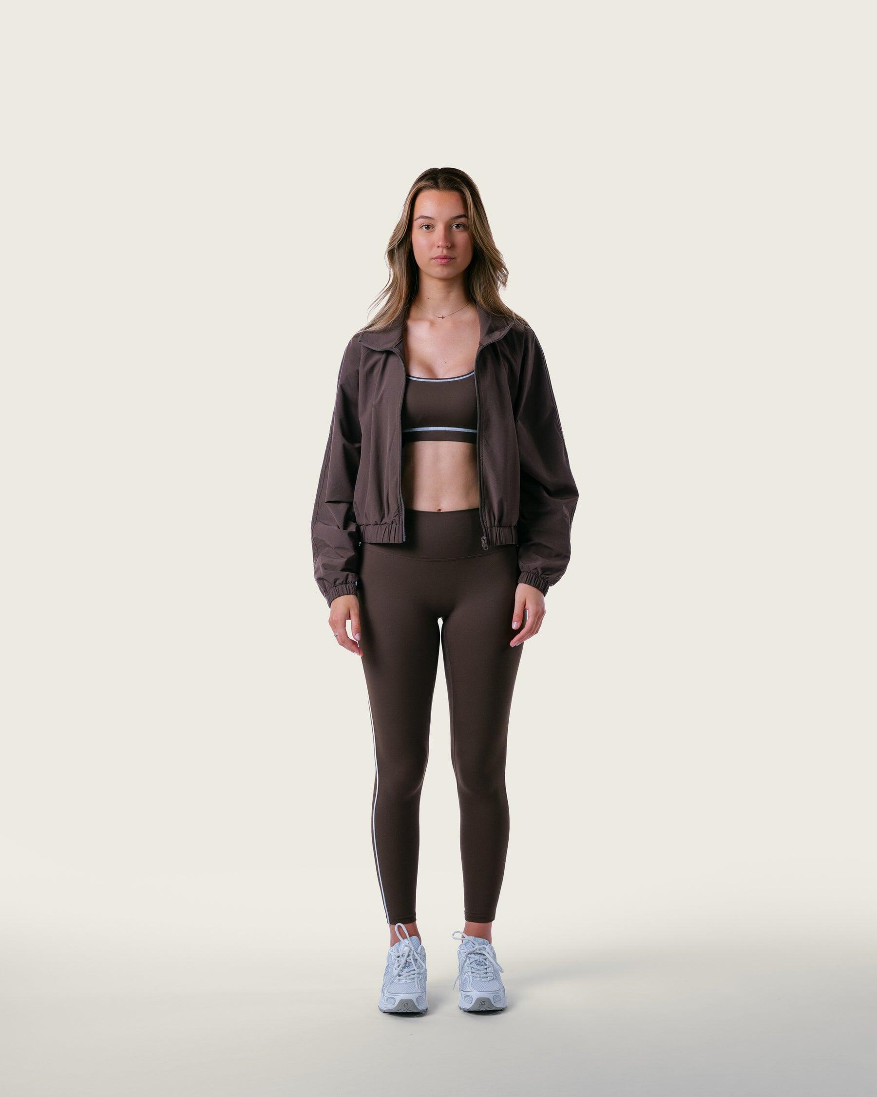 Dames racerback sportbeha voor gym en hardlopen – bruin 2/6