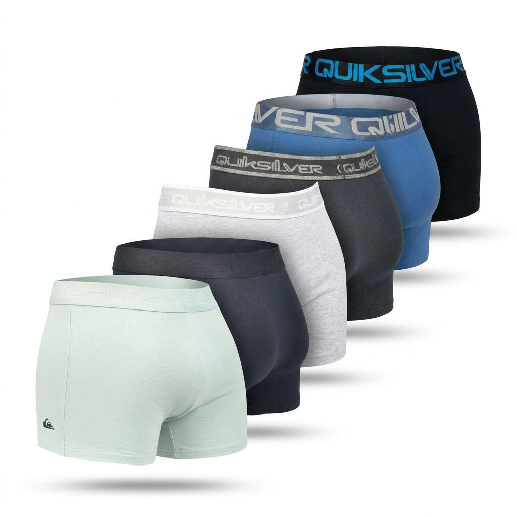 Confezione 6 Boxer Uomo Cotone Stretch Quiksilver 4/7
