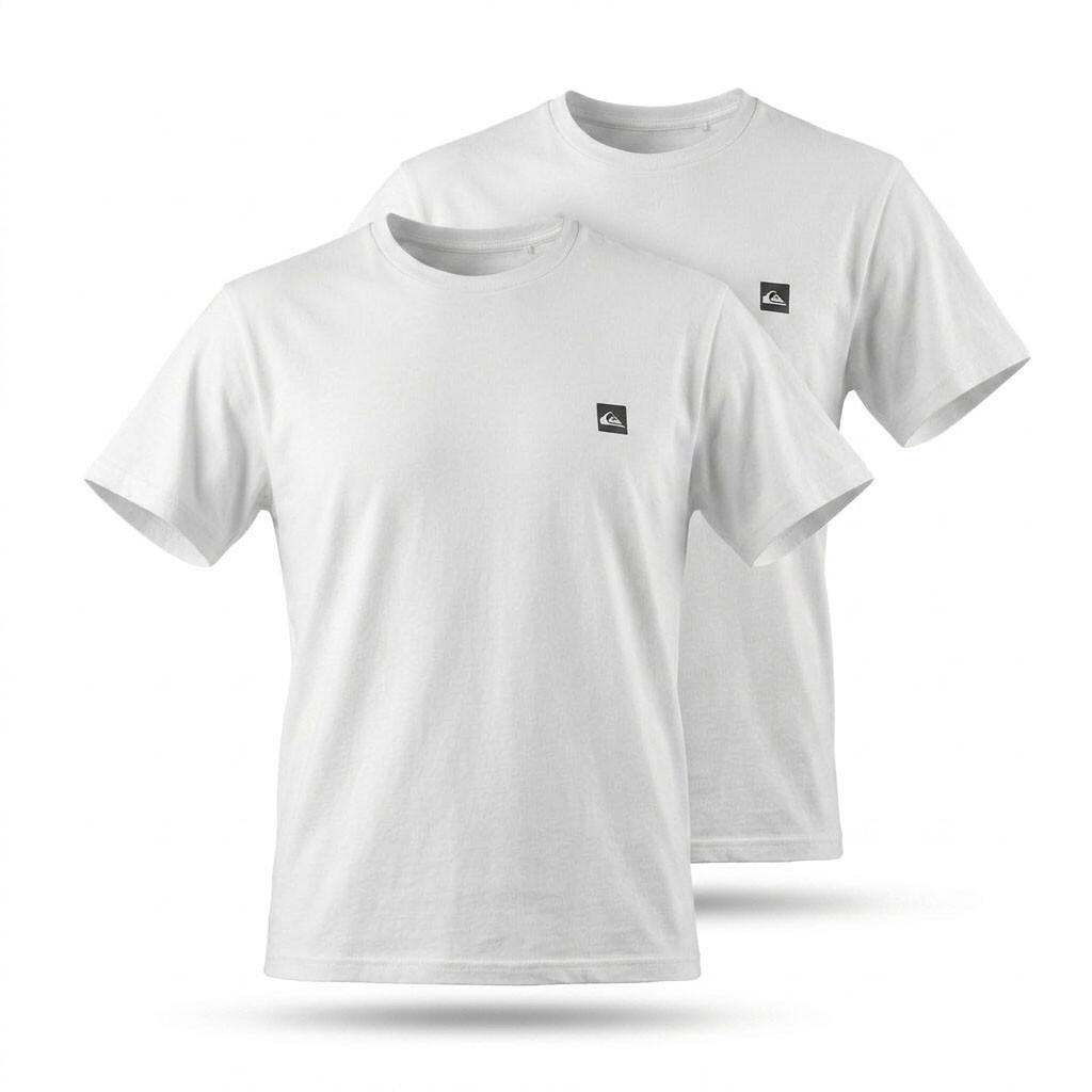Confezione da 2 T-Shirt Uomo 100% Cotone Girocollo o Scollo a V QUIKSILVER 3/7