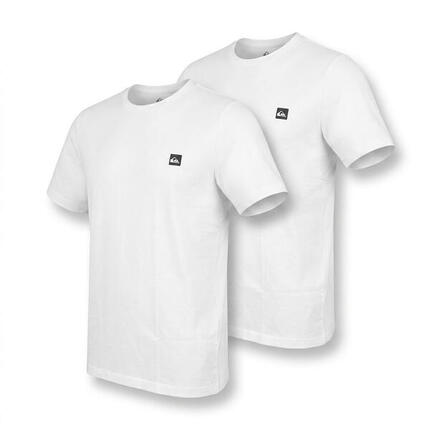 Quiksilver Pack de 2 T Shirts Homme 100% Coton Col Rond ou Col V