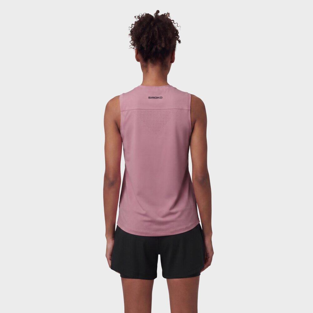Camiseta sin mangas trail running mujer senderismo Volt-W Purple Morado 6/7