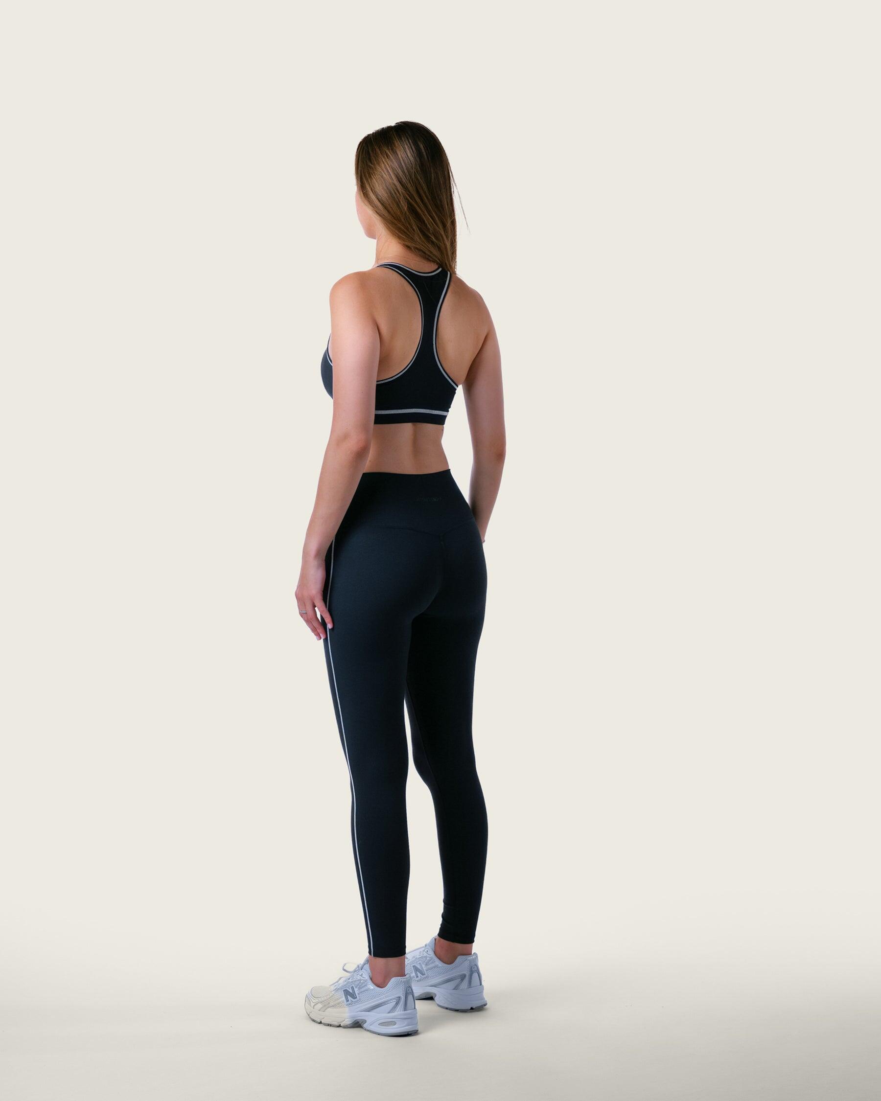 Dames racerback sportbeha voor gym en hardlopen – zwart 3/6