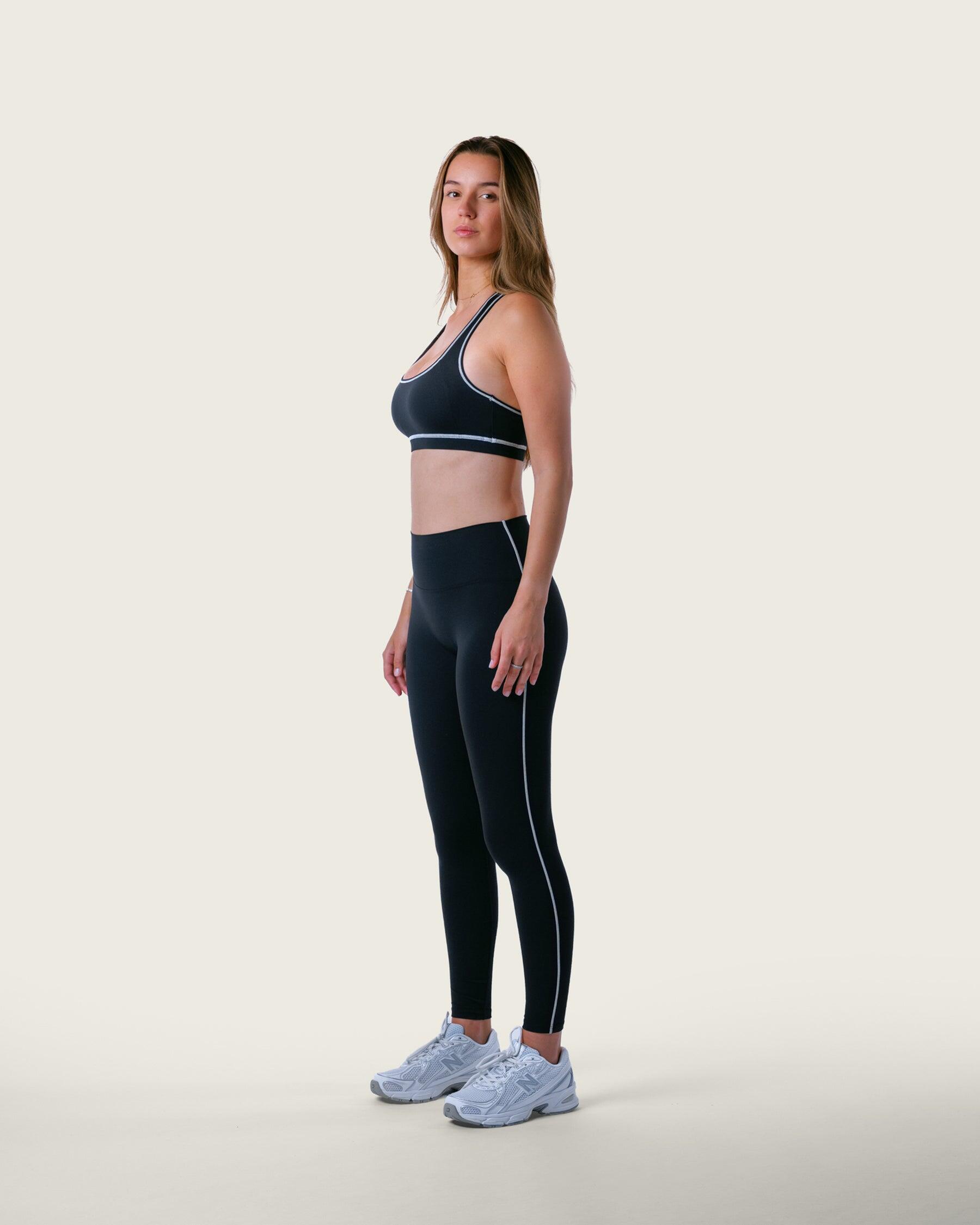 Dames racerback sportbeha voor gym en hardlopen – zwart 2/6