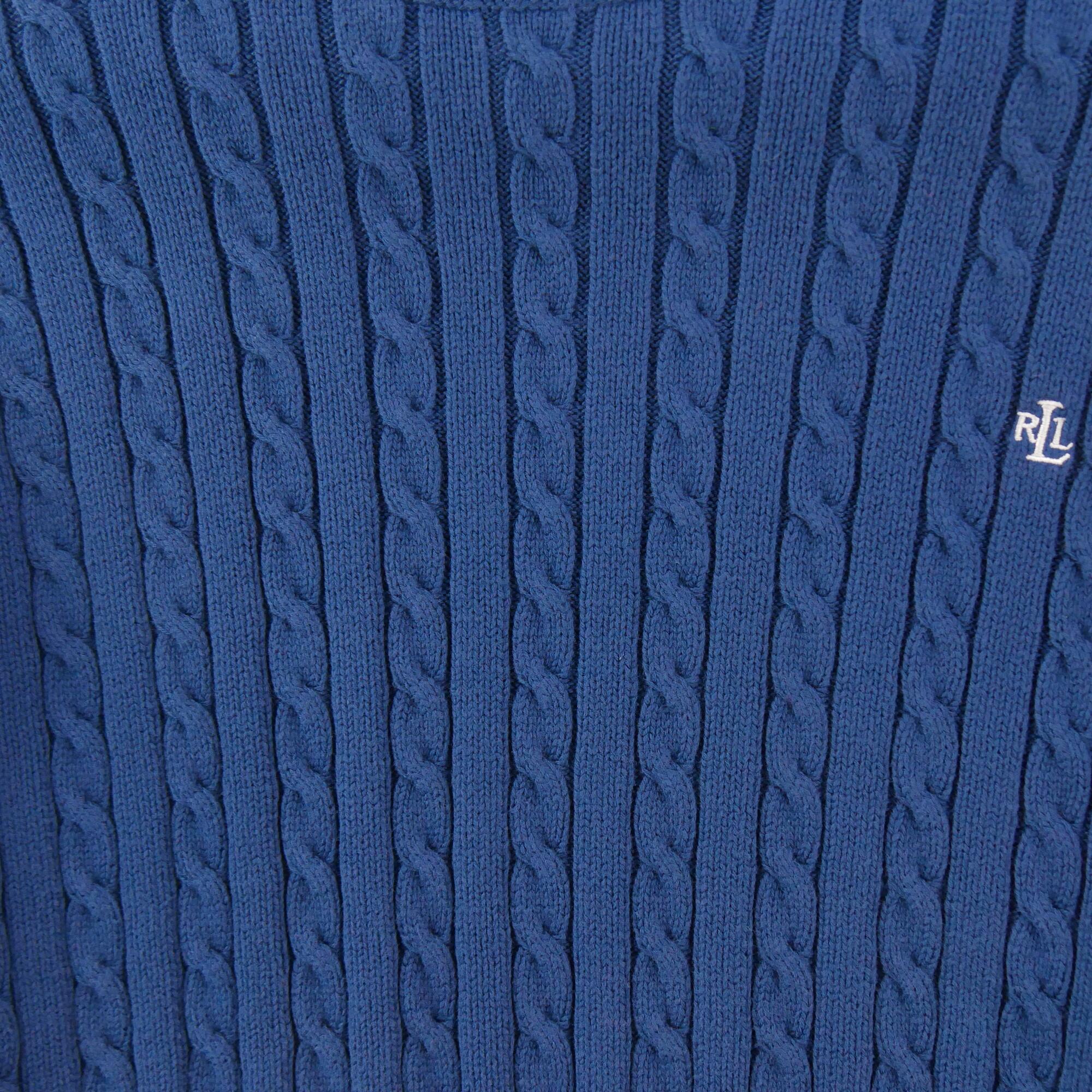 Lauren Ralph Lauren Maglione donna torsadato blu 3/6