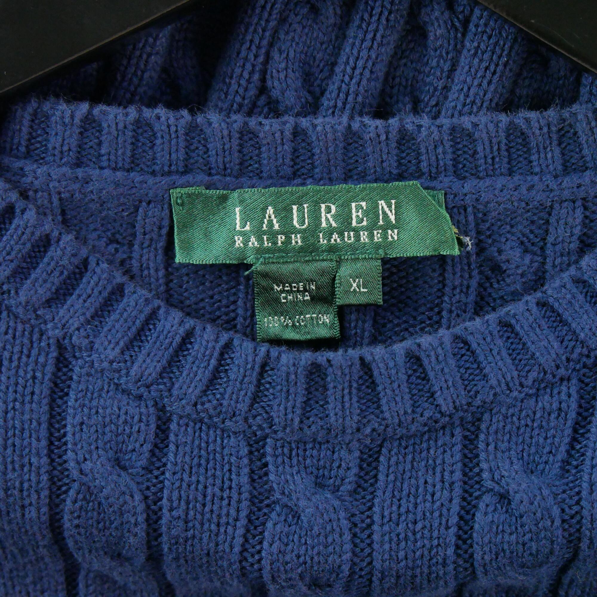 Lauren Ralph Lauren Maglione donna torsadato blu 5/6