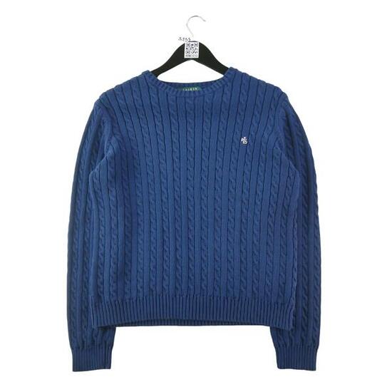Lauren Ralph Lauren Maglione donna torsadato blu