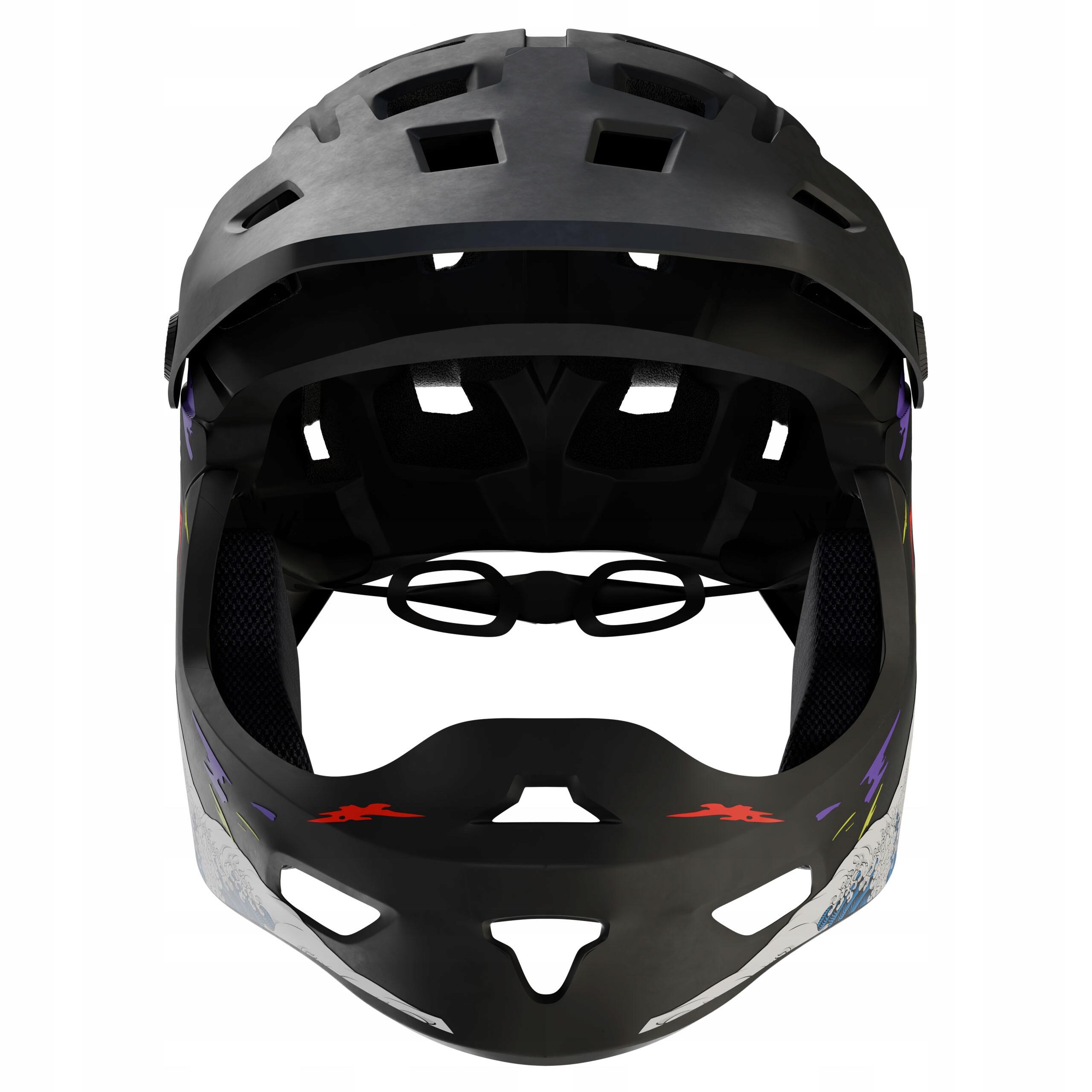 Elmo Kamikaze Fullface - Ronin Wave, mascella nera staccabile L 3/5