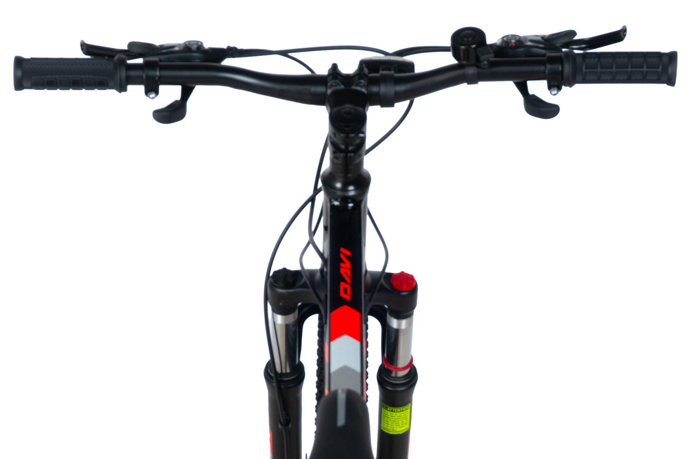 Vélo enfant Davi Terrano Pro 24", 130-160 cm, 21 vitesses, Noir/Rouge 5/6