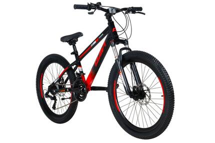 Kinderfiets Davi Terrano Pro 24", 130-160 cm, 21 versnellingen, Zwart/Rood