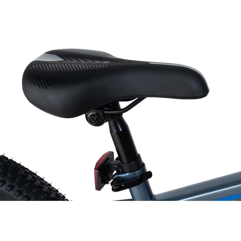 Bicicleta copii Davi Terrano 24", 130-160 cm, 21 viteze, Gri/Albastru