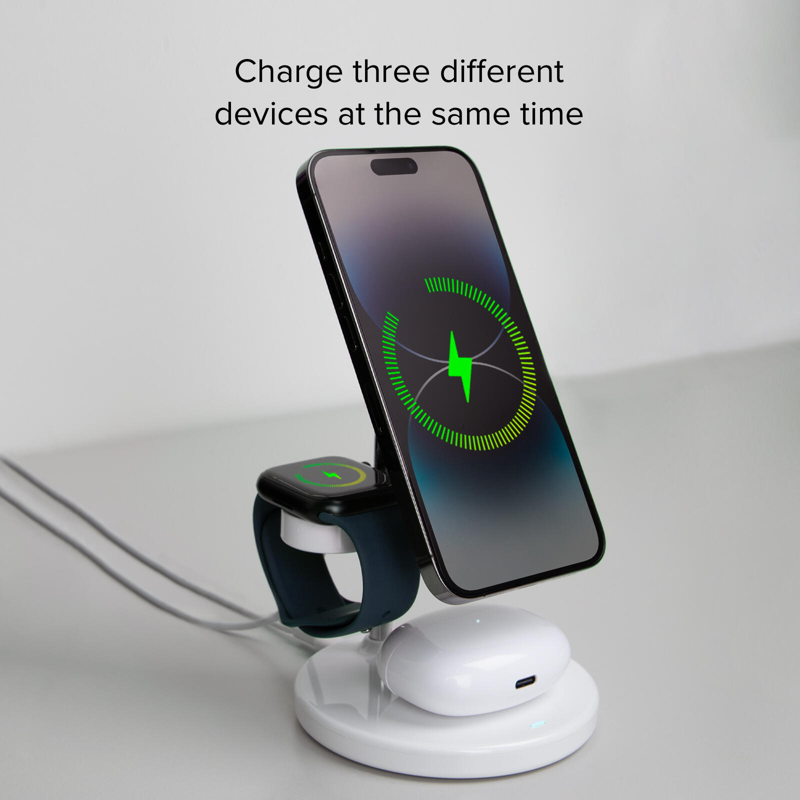 Station de charge sans fil verticale 3 en 1 5/7