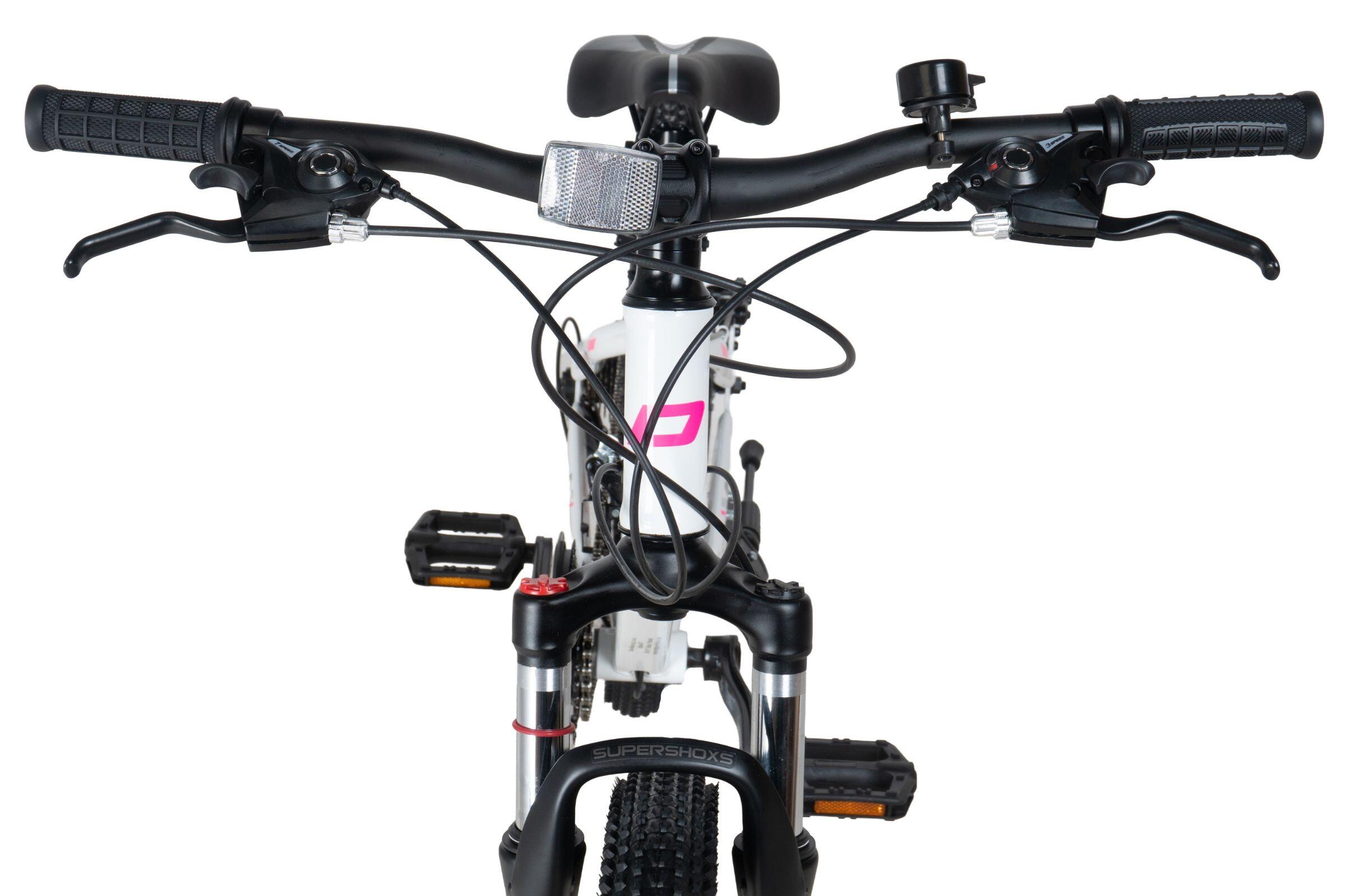 Vélo enfant Davi Bonita 24", 130-160 cm, 21 vitesses, Rose/Blanc 3/6