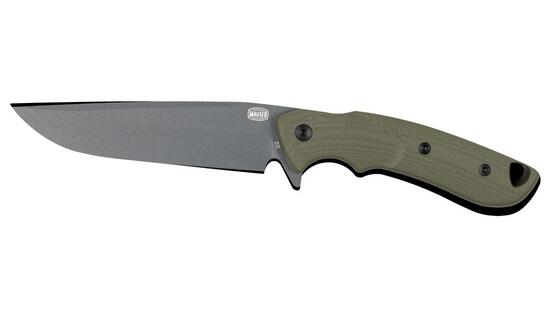 Couteau de chasse original en acier D2 9cm étui en cuir - Vert