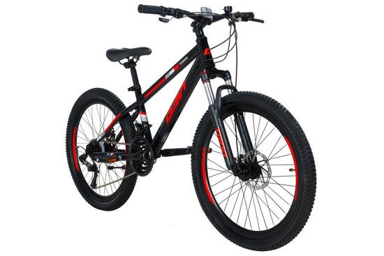 Kinderfiets Davi Terrano Pro 24", 130-160 cm, 21 versnellingen, Zwart/Rood