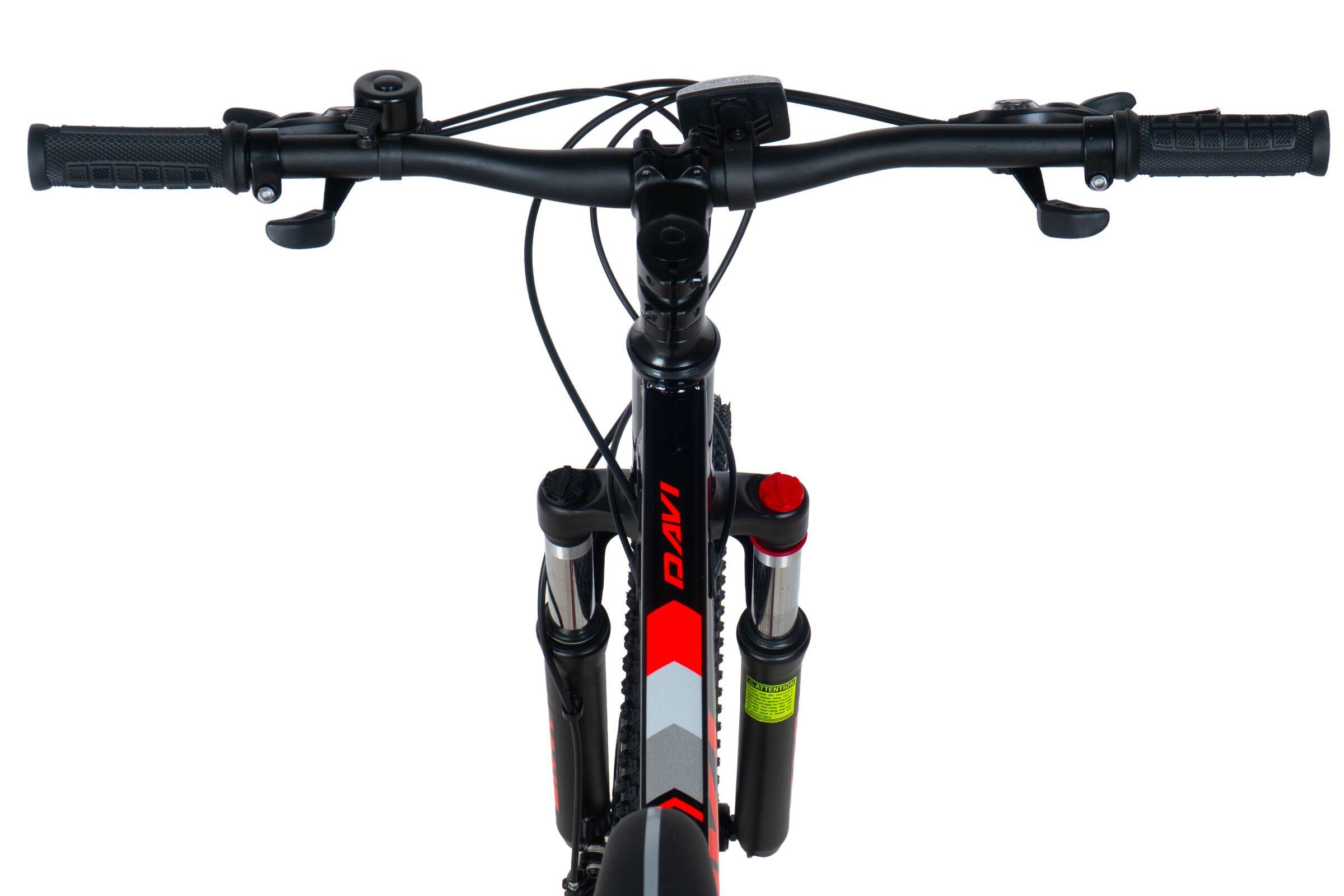 Vélo enfant Davi Terrano 24", 130-160 cm, 21 vitesses, Noir/Rouge 5/6