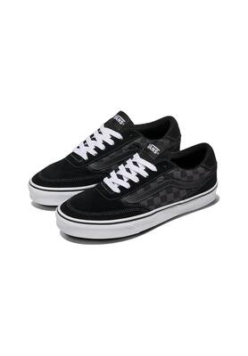 Scarpe Sportive A Scacchi Pelle Scamosciata Taglio BassoUomo Vans Brooklyn Nero