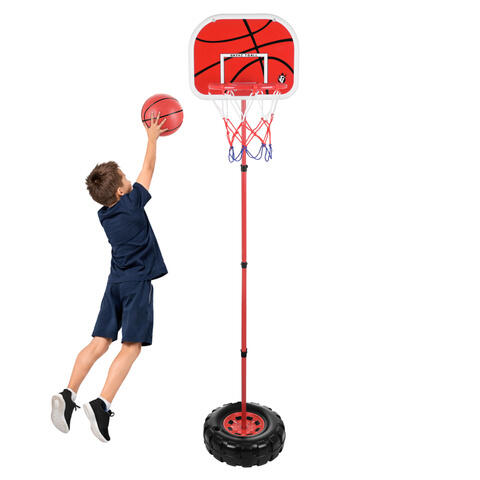 Cos baschet copii, reglabil 109-170 cm, panou 38x29.5 cm, minge si pompa incluse