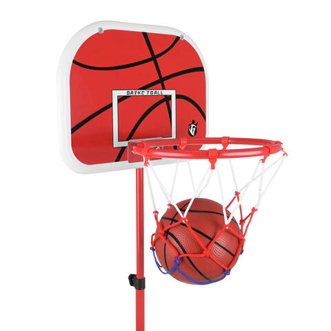 Cos baschet copii, reglabil 109-170 cm, panou 38x29.5 cm, minge si pompa incluse