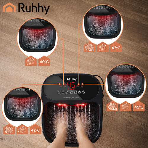 Aparat de hidromasaj pentru picioare, 550W, incalzire 35-48°C, panou tactil,13 L